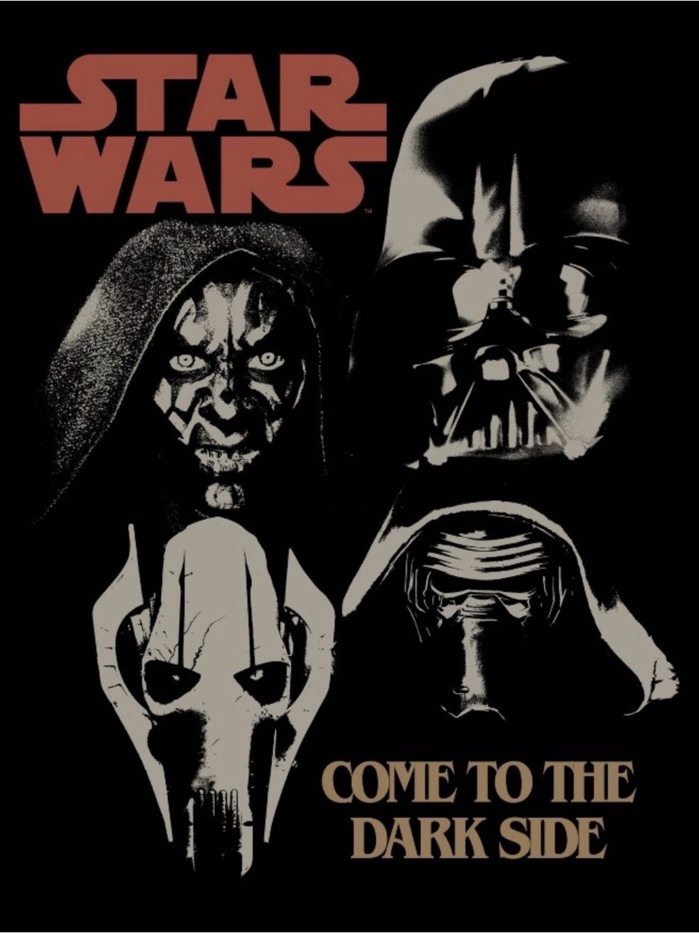 Star Wars Villains Come To The Dark Side Graphic Short Sleeve Tee - Picture 3 of 3